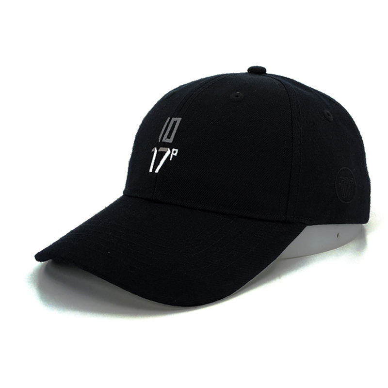 6 panel semi curve brim snapback  High Quality Embroidered Black Baseball Cap  Baseball Caps Hats Custom Logo  SOOCHICDRESS