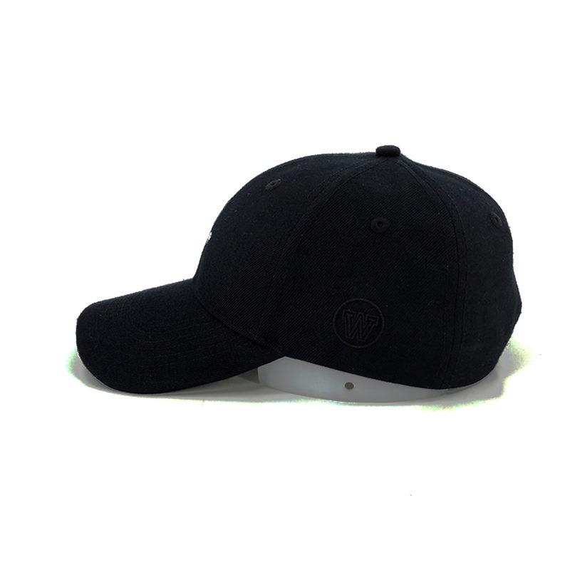6 panel semi curve brim snapback  High Quality Embroidered Black Baseball Cap  Baseball Caps Hats Custom Logo  SOOCHICDRESS
