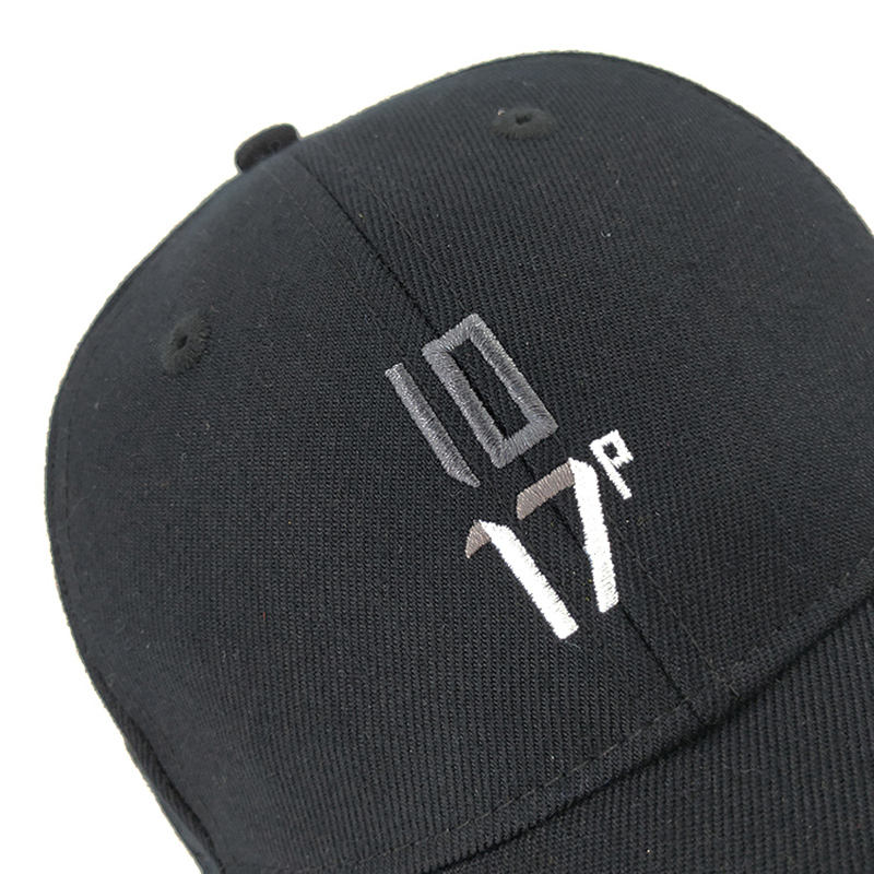 6 panel semi curve brim snapback  High Quality Embroidered Black Baseball Cap  Baseball Caps Hats Custom Logo  SOOCHICDRESS