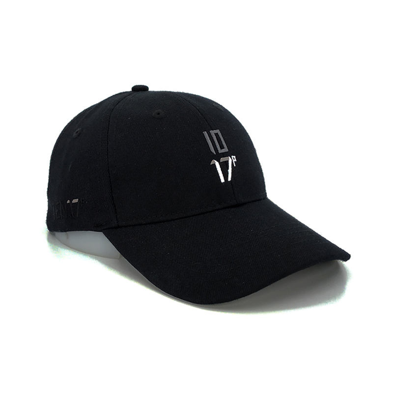 6 panel semi curve brim snapback  High Quality Embroidered Black Baseball Cap  Baseball Caps Hats Custom Logo  SOOCHICDRESS