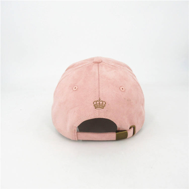 Unstructured Pink Baseball Hat Suede 6 Panel Baseball Cap  Embroidered Logo Curved Brim Dad Hat Soochic Dress
