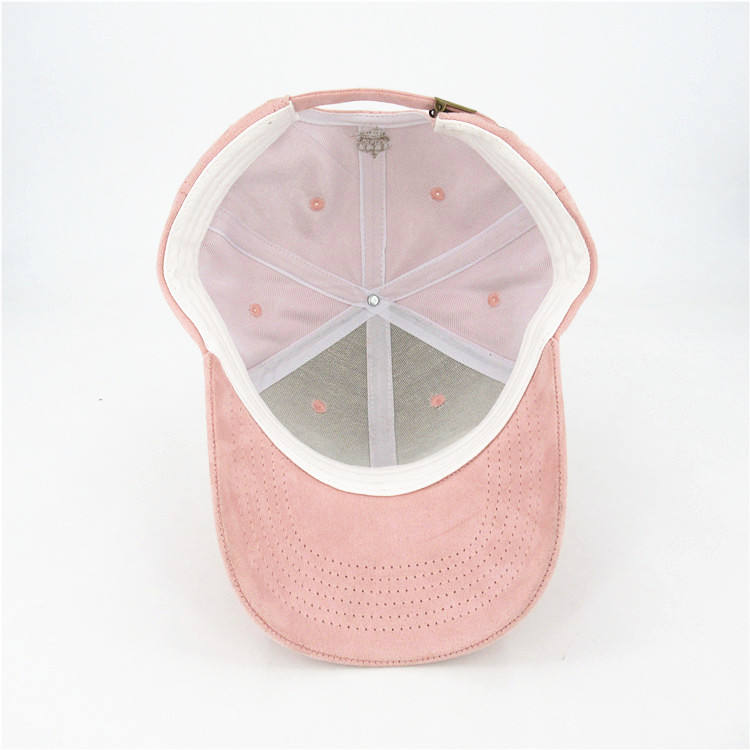 Unstructured Pink Baseball Hat Suede 6 Panel Baseball Cap  Embroidered Logo Curved Brim Dad Hat Soochic Dress
