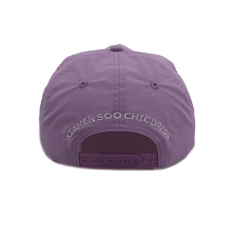 Nylon Soft Cap Embroidery Logo 5 Panel Classic Baseball Cap Sports Waterproof Unstructured 5 Panel Caps