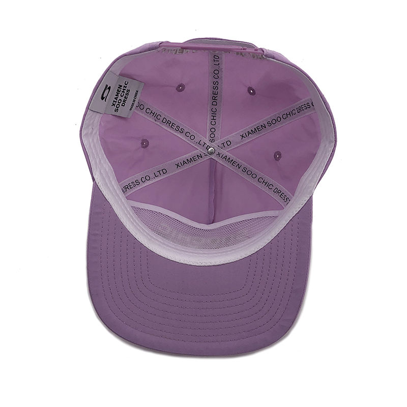 Nylon Soft Cap Embroidery Logo 5 Panel Classic Baseball Cap Sports Waterproof Unstructured 5 Panel Caps