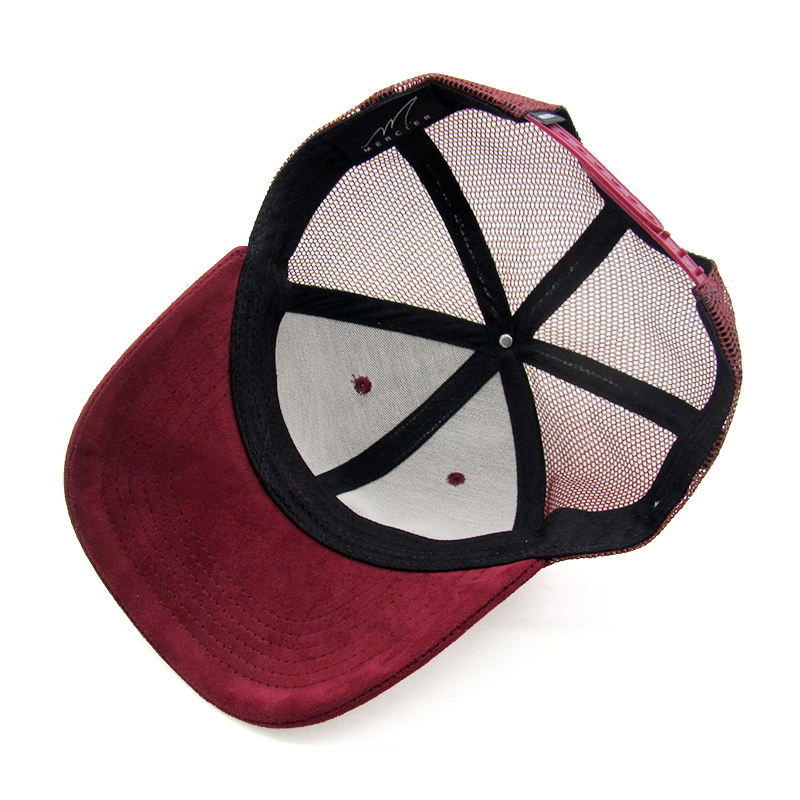 Wholesale Trucker Cap Custom Suede Mesh Trucker Hats Suede Trucker Cap
