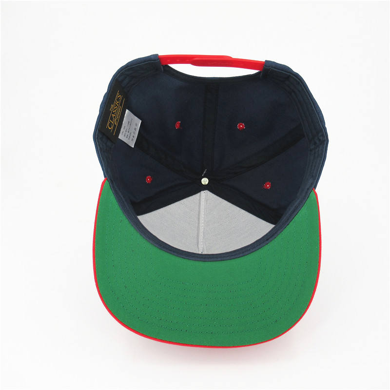 Snapback hat/Flat brim hat Custom Embroidery 5 Panel Snapback Brand Hip Hop Two Tone Snapback Cap